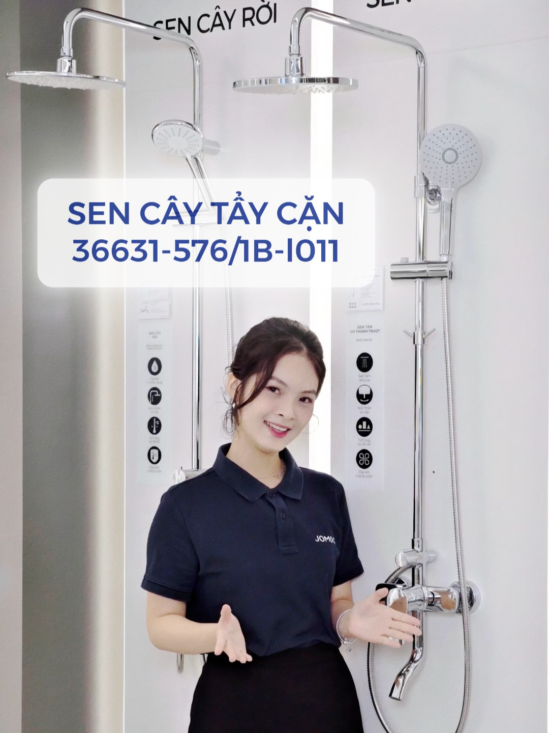 ĐÃ CÓ SEN TẮM JOMOO, KHÔNG LO CẶN BẨN Sen cây tẩy cặn JOMOO 36631-576/1B-I011 từ thiết kế tinh tế tới công nghệ hiện đại là sự lựa chọn tắm đúng chuẩn “chữa lành tại gia”. 💧 Thiết kế tinh tế, sáng bóng 💧 Trải nghiệm tắm như ý 💧 Tay sen 3 chế độ phun 💧  Tẩy cặn siêu dễ 💧  Đầu vòi xoay 360° linh hoạt #JOMOO##JOMOOVietnam#ThietBiNhaTam#sentam #sentamnonglanh #36631 #TayCan