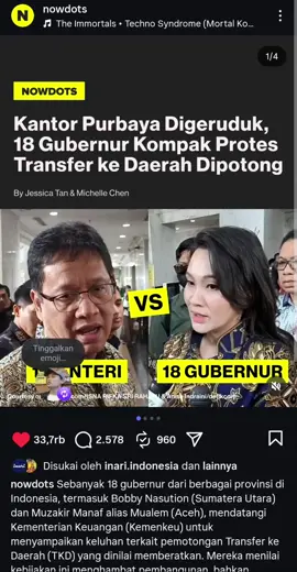 Kemenkeu | Digeruduk 18 Gubernur | Kompak Protes Transfer ke daerah di potong, Bagaimana menurut sobat Pralaya? Ss & Coment: Ig @nowdotsofficial  #purbaya #kantorpurbayadigruduk18gubernur #18gubernur #kemenkeu #rap 