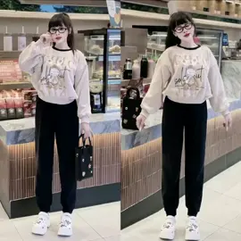 bộ nỉ thu đông in hình xinh xỉu #bộthuđôngnữ2025