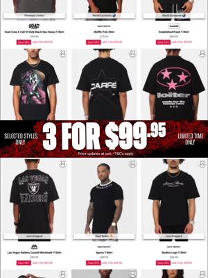 3 For $99.95 Tees Now Live. Stock up for spring... Hurry, limited time only! 