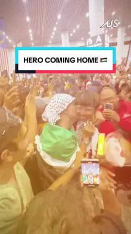 OUR HERO COMING HOME 🇵🇸🇲🇾 #auskhalid #fyp #ausperformanza #aisarkhaledd #sumudflotilla 