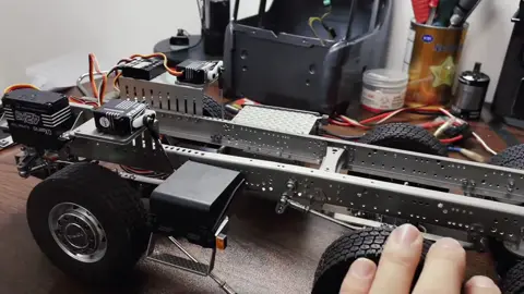 nhún giả lập = servo cho xe tải 1/14 #xuhuong #toys #rctruck #viral #rc 