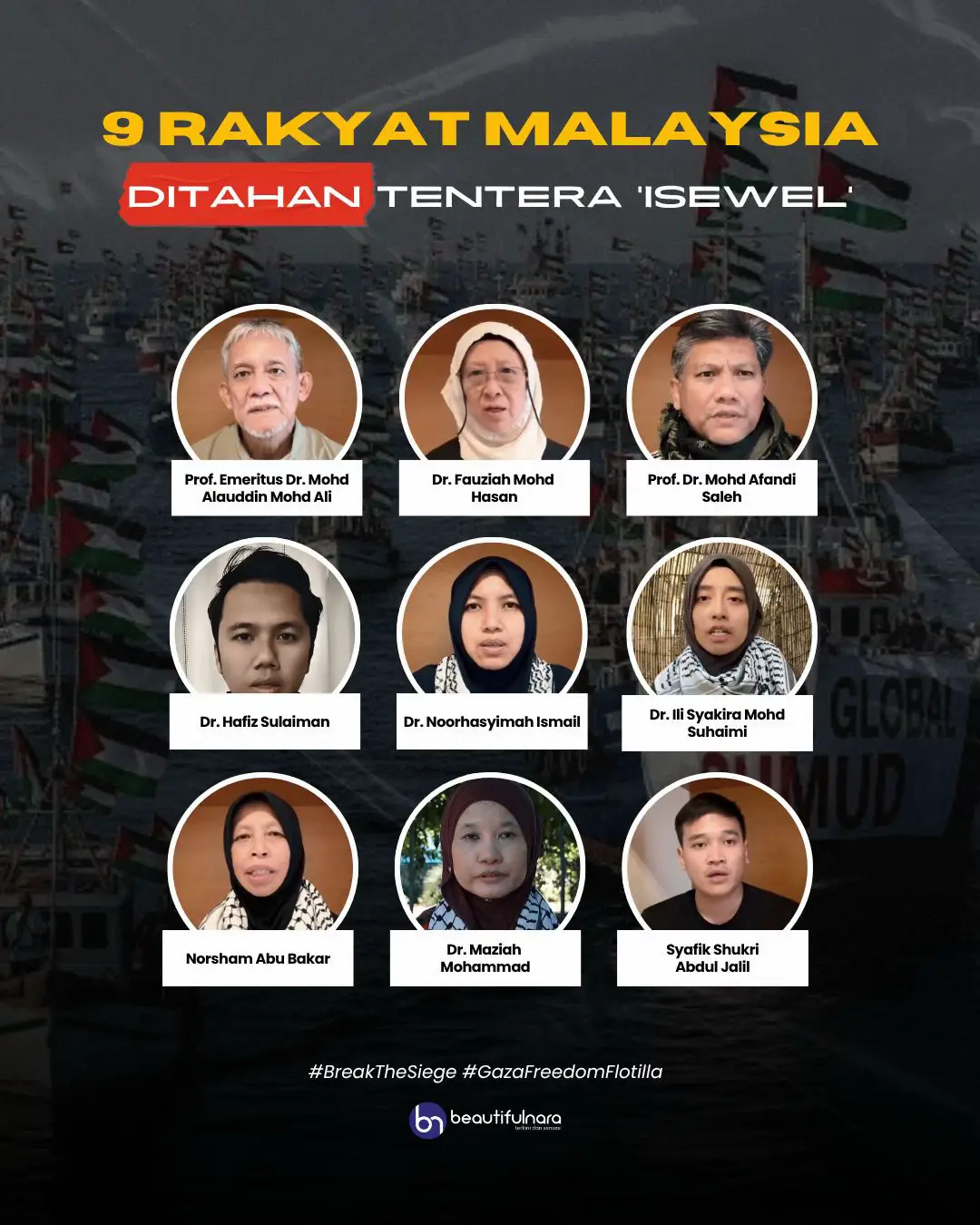 Hasbunallah Wanikmal Wakil Sembilan rakyat Malaysia kini ditahan oleh tentera apabila kapal yang dinaiki mereka dalam misi kemanusiaan Freedom Flotilla Coalition (FFC) dipintas.  #NaraViral #NaraTrending #trendingnewsmalaysia  #sembangentertainment 