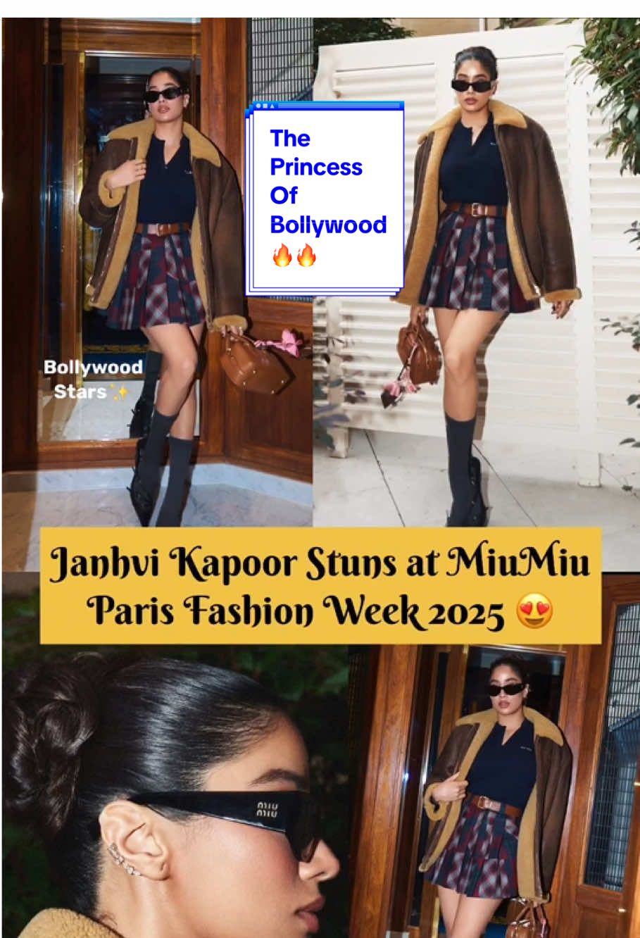 Janhvi Kapoor stuns at MiuMiu Paris fashion week 2025 | #viral #trending #bollywood #janhvikapoor #miumiu 