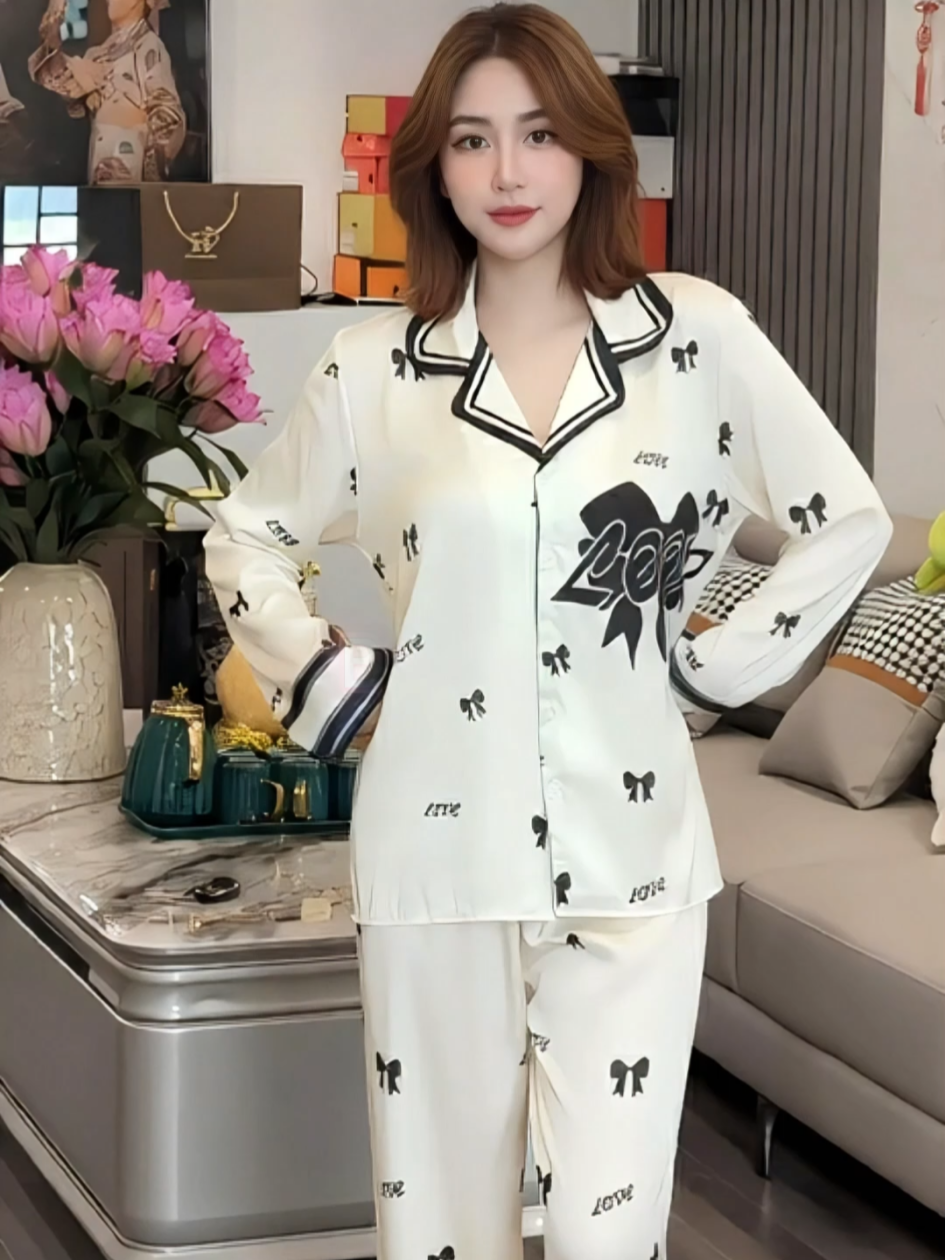 Mẫu đồ ngủ nữ - chất lụa thoải mái siêu xinh 😍 #thoitrang #outfit #đồ_ngủ #girls #quanao 