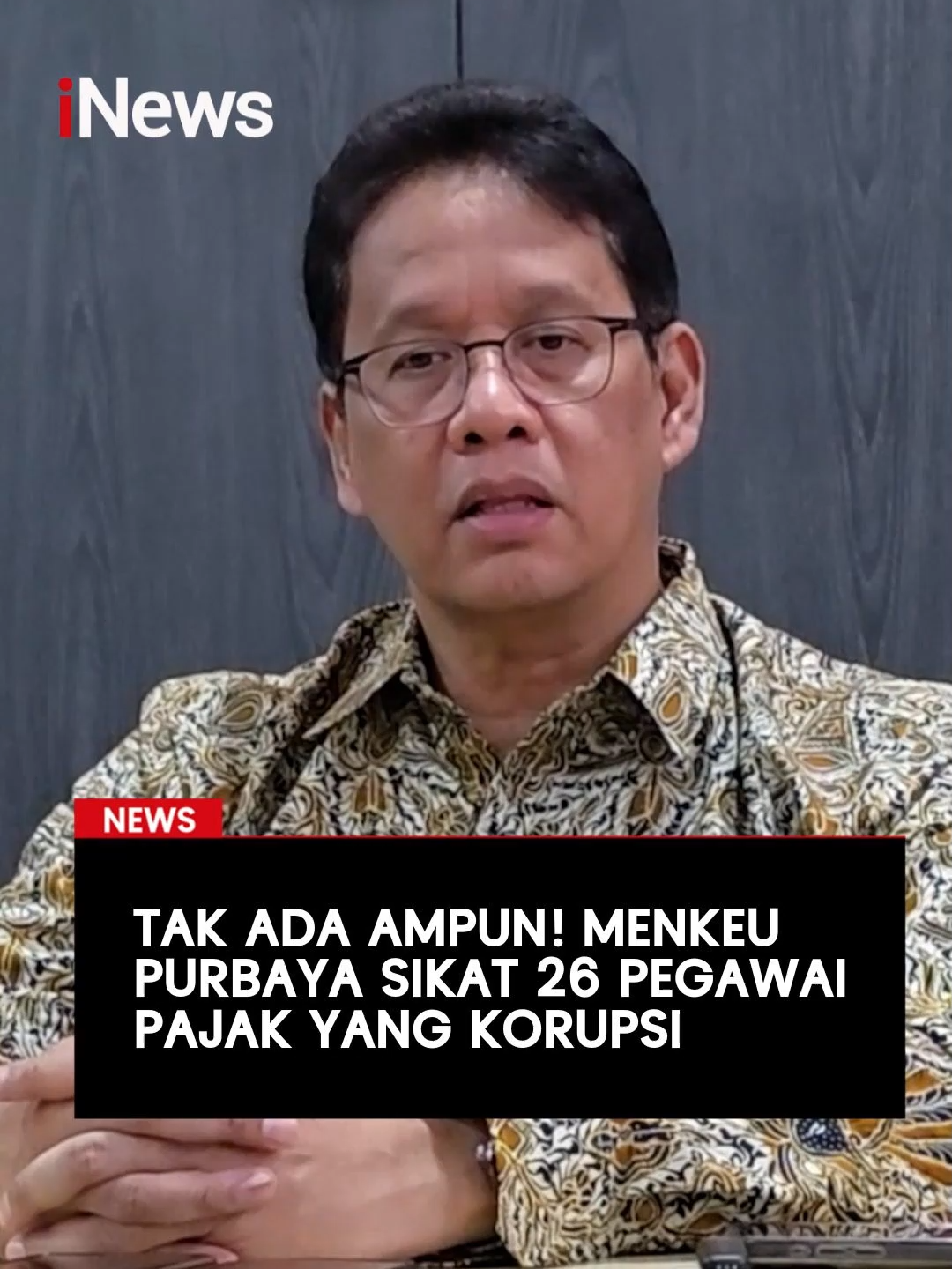 Menteri Keuangan (Menkeu) Purbaya Yudhi Sadewa mendukung langkah tegas Direktur Jenderal (Dirjen) Pajak, Bimo Wijayanto, yang memecat 26 pegawai Direktorat Jenderal Pajak (DJP) Kementerian Keuangan (Kemenkeu) karena terbukti melakukan pelanggaran etik dan integritas. 