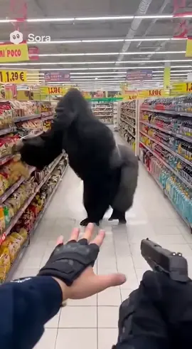 è successo davvero 😳🦍 Supermercato di Gela, oggi pomeriggio… il gorilla ha perso la calma.  #G#GorillaSicilianoN#NonÈIAS#SupermercatoBodycam #fyp 