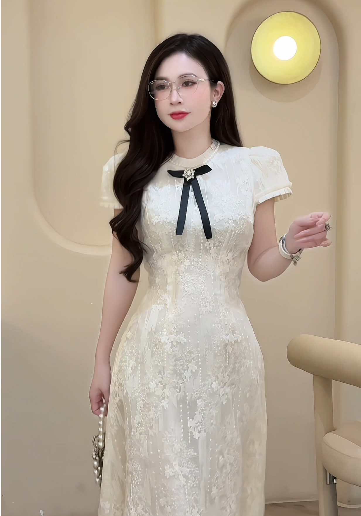 Cứ váy ren autu xinh 🥰 #xuhuong #lyna_vaythietke #vaydep 