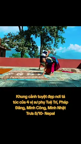 4 vị sư phụ may thêm lớp y áo để chuẩn bị lên núi tuyết Himalaya tu tập #xuhuong #thichminhtue #gaimienque ☘️🌸