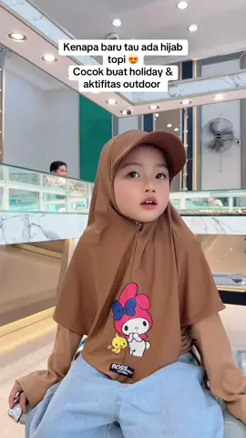 MasyaAllah dibikin salfok sama hijab topinya 🥰 #fypviralシ #hijabanak #hijabtopi 