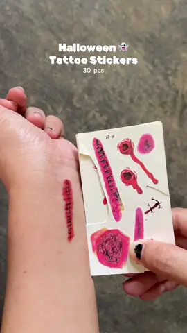No need na mag make up for this upcoming halloween party 👻, kasi meron ng tattoo stickers na napakamura na lang #fyp #foryoupage #foryou #halloween #halloweenstickers 