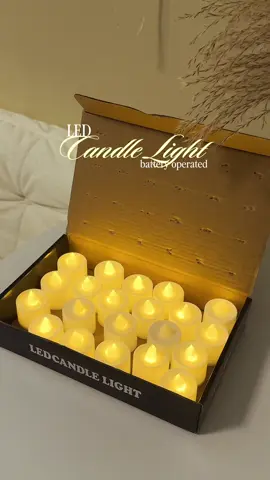 LED Candle lights 🕯️  Flameless | Battery Operated ✔️ #ledcandlelights #flamelesscandle #24pcscandlelights #candlelights #candles 