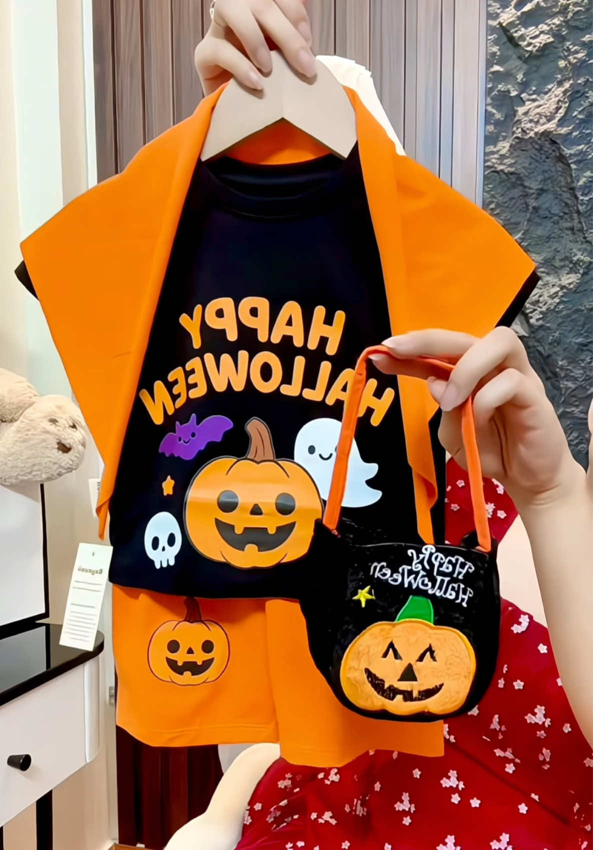Bộ hallowen xinh yêu cho bé kèm quà #xukemshopp #quanaotreem #hallowen 