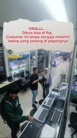 Tidak semua laptop bisa di flip.! kejadiannya begitu cepat 😭😭 #usanotebook #laptopsecondbandung #mallbecbandung #servicelaptopbandung #fypシ゚ 