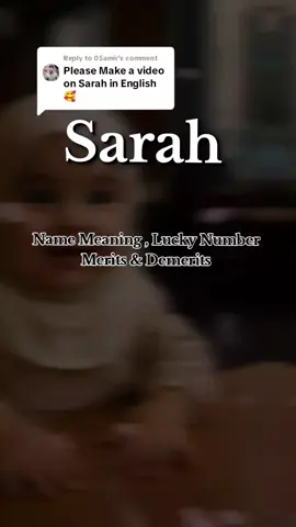 Replying to @05amirSarah Name Meaning & Hidden Secrets , Comment Your Name For Next Video  #sarah #sarahnamemeaning #sarahnamevideo #ukfyp #europe 