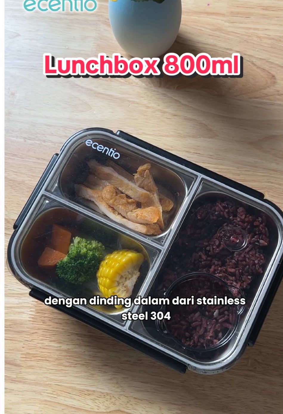 Lunchbox Stainless 800ml dari ecentio bisa banget buat bawain bekel ke kantor ✅ . . #promo #viral #twindate 