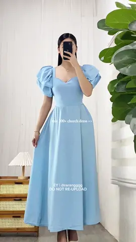 another church dress recos 🥹🫶 soffer gandaa nya sis! #churchdress #modestdress #babybluedress #maxidress #longdress 