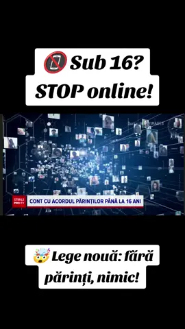 📵 Statul pune frână internetului! Sub 16 ani nu mai ai voie să-ți faci cont fără semnătura părinților. 🤯 Libertatea copiilor e acum la mâna adulților – e protecție sau control total? 👀 #stiri #fyp #pentrutine #viral #romania 