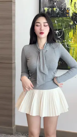Áo cổ vạt #xuhuong #thoitrangthudong #aokieuhottrend 