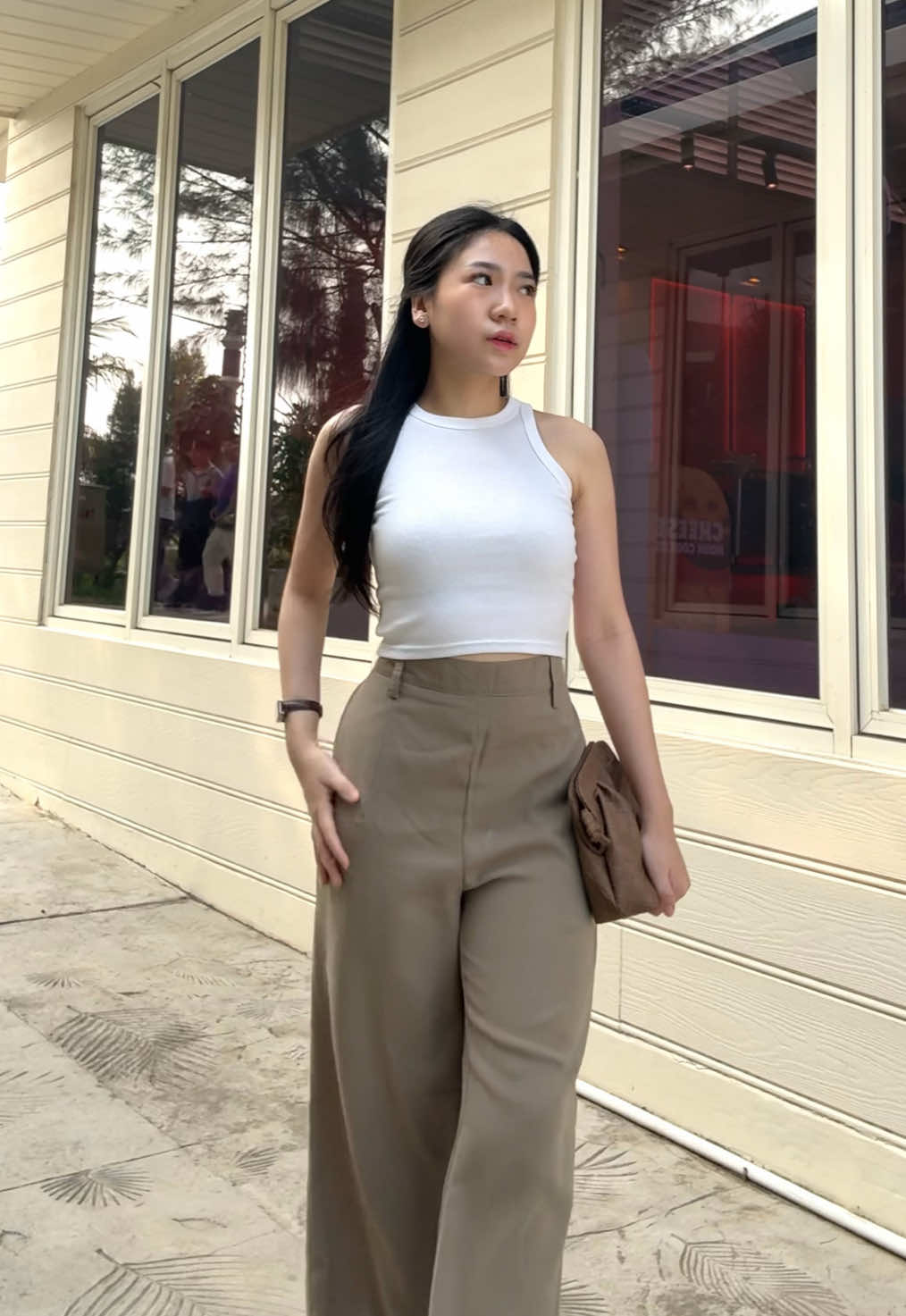 best seller nih buruan chekout guys🥳‼️Diora highwaist pants in peanut💕 #celanakulot #outfitsimple #highwaist #fyppppppppppppppppppppppp #viraltiktok 