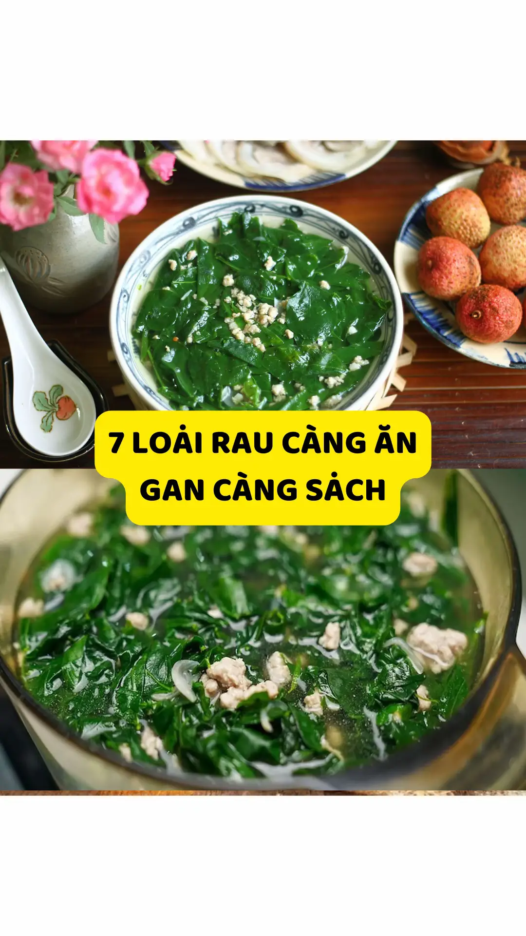 7 loại rau càng ăn gan càng sạch, các bác lưu lại ngay nhé. #baithuochay #suckhoe #baithuocdangian #suckhoechomoinguoi #baithuocquy 