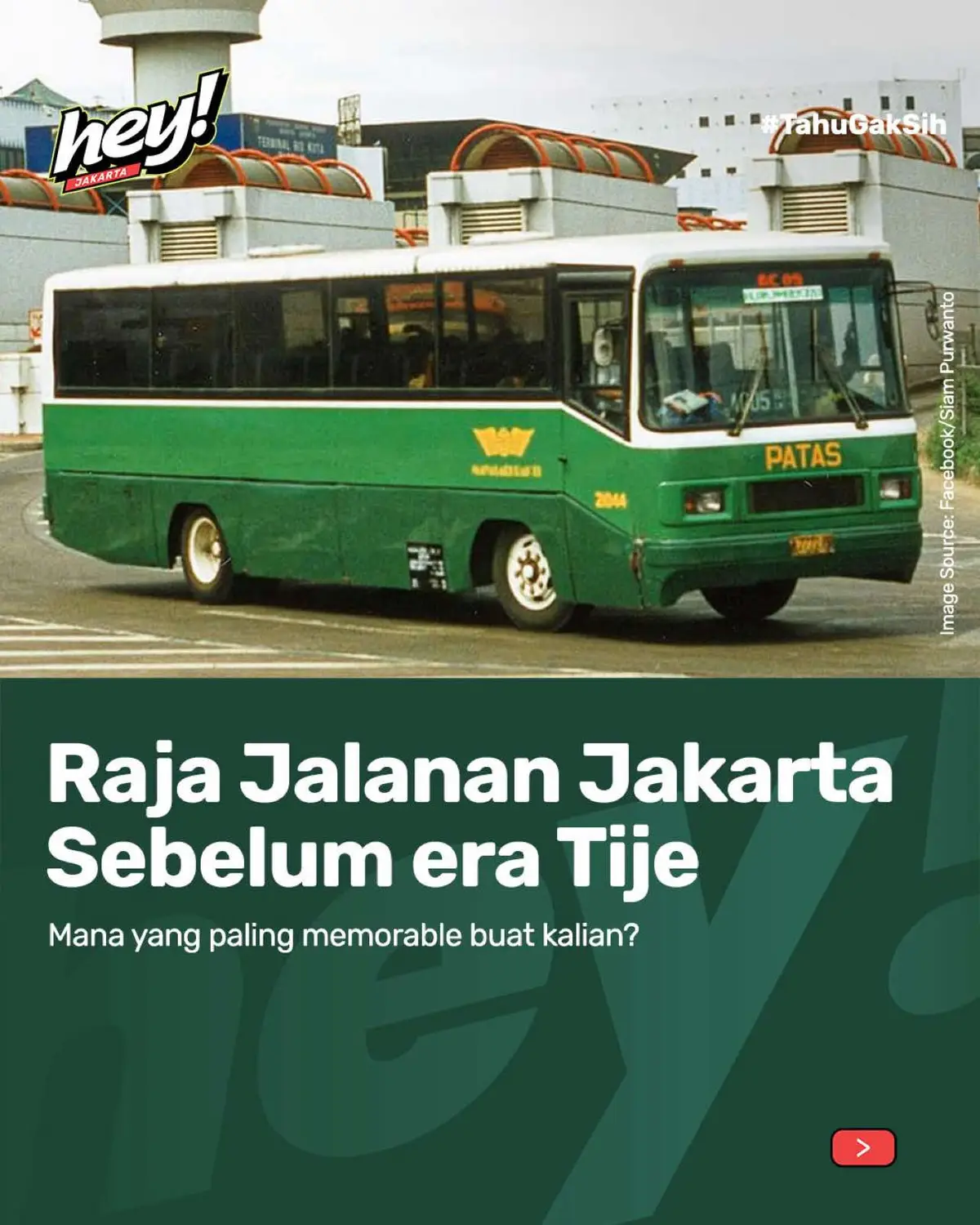 Mulai dari yang ber-AC sampai yang ngandelin angin dari jendela kaca, bus-bus ini pernah jadi raja jalanan ibu kota. Om tante oma opa boleh dong cerita bus mana yang paling diingat dari jaman dulu. \#heyMedia #heyJakarta #infojakarta #jakartakeras #jakartaviral 