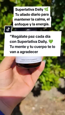 “¿Te sientes agotada mentalmente, con mil cosas en la cabeza y sin energía ni motivación? 😩” 🧠 Cuerpo: Superlativa Daily está formulado con adaptógenos naturales que ayudan a tu cuerpo a gestionar el estrés, mejorar el enfoque y mantener la calma incluso en los días más caóticos. 🌿 Contiene ingredientes como ashwagandha, magnesio y vitaminas del grupo B, esenciales para equilibrar el sistema nervioso y apoyar tu bienestar diario. Notarás cómo poco a poco recuperas la claridad mental, el buen humor y el control de tu día. 💫 📣 Llamada a la acción: “Empieza hoy con Superlativa Daily y dale a tu cuerpo lo que necesita para mantener la calma y la energía cada día. 💚 Disponible ahora en TikTok Shop.” #SuperlativaDaily #EstrésFuera #EquilibrioNatural #Ashwagandha #BienestarMental 