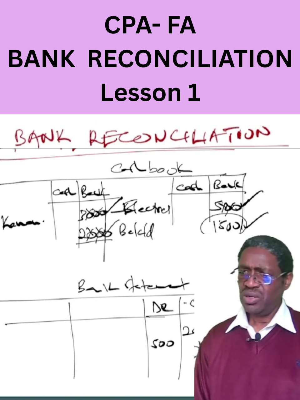 FA- BANK RECONCIALIATION LESSON 1 FOR FA OF CPA FOUNTAIN LEVEL/ ATD 1 CALL 254722658875 FOR ONLINE CLASSES OR PRE-RECORDED VIDEOS CALL OR TEXT 254722658875. Classes for 1) Advanced Financial Reporting-AFR Advanced level 2)Financial Reporting-FR intermediate 3)Financial Management-FM intermediate 4) Financial Accounting- FA of foundation level/ATD 1&2. Charges shs4,500