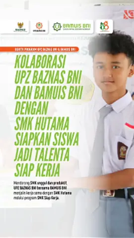Mendorong lahirnya generasi muda yang unggul dan produktif! 💫 UPZ BAZNAS BNI bersama BAMUIS BNI menjalin kerja sama dengan SMK Hutama melalui program beasiswa unggulan SMK Siap Kerja. Penandatanganan kerja sama ini dilaksanakan pada Senin, 15 September 2025 di Bekasi, sebagai langkah nyata dalam mendukung pendidikan vokasi dan mencetak lulusan yang siap bersaing di dunia kerja. #SMKSiapKerja #SinergiKebaikan #PendidikanVokasi #PerjanjianKerjaSama #UPZBAZNASBNI #BAMUISBNI 