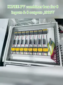 KINEE PV combiner box for 8 inputs & 8 outputs ,1000V  #dc #solarenergy #mcb #solar #manufacturing 