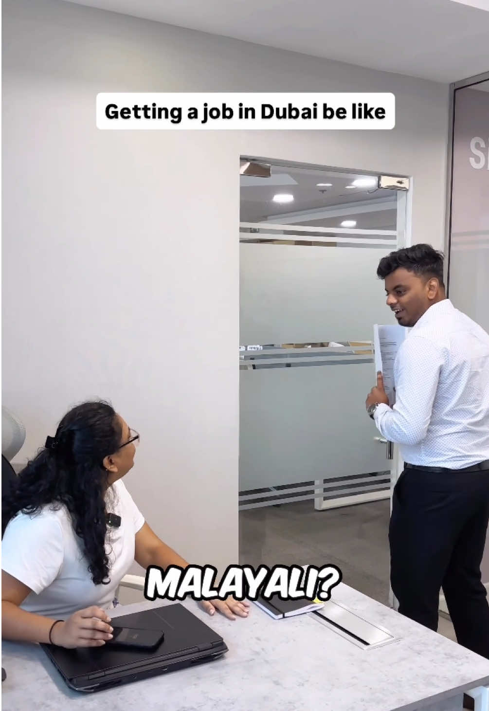 Watch till the end! 🫣🫣 . . #dubaijobs #interview #manager #uaejobs #malayali  