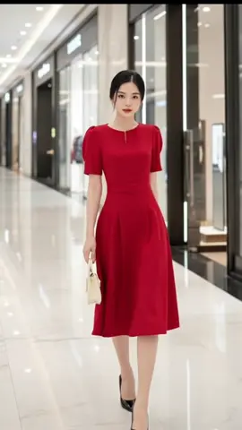 Đầm nữ thiết kế Nhật Vy Boutique tay ngắn cổ tròn cách điệu kèm dây belt phối xếp ly form dáng xe chiết eo chất lụa có 4 màu phù hợp dạo phố văn phòng công sở đơn giản thanh lịch Dress - D2985#damnuthietke #damnuxinh #damtrungnien #damtrungniensangtrong #damtrungniendutiec 