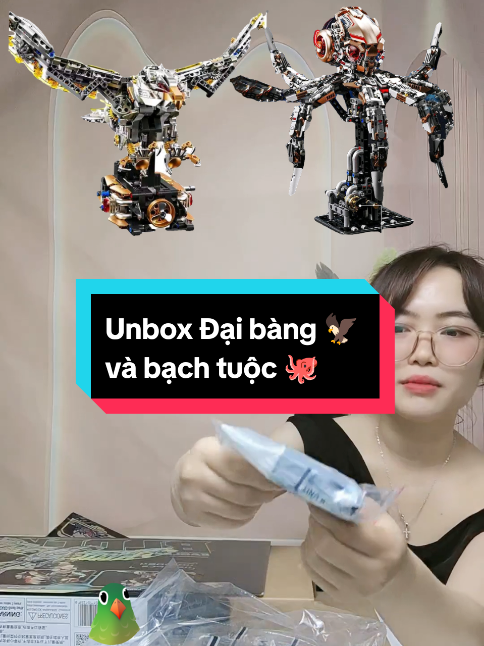 Unbox đồ chơi lắp ráp đại bàng cơ khí bản động cơ, mời cả nhà chốt thêm bạch tuộc nha #tiktoklive #livehighlights #mohinhlaprap #cotakids 