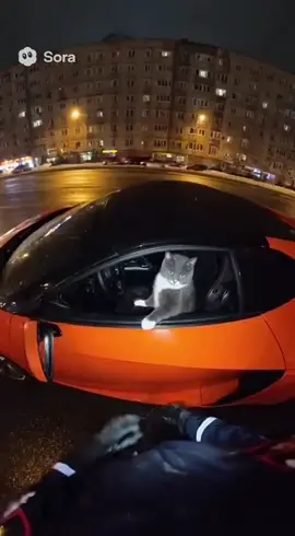 #ai #cat #man #police #car 