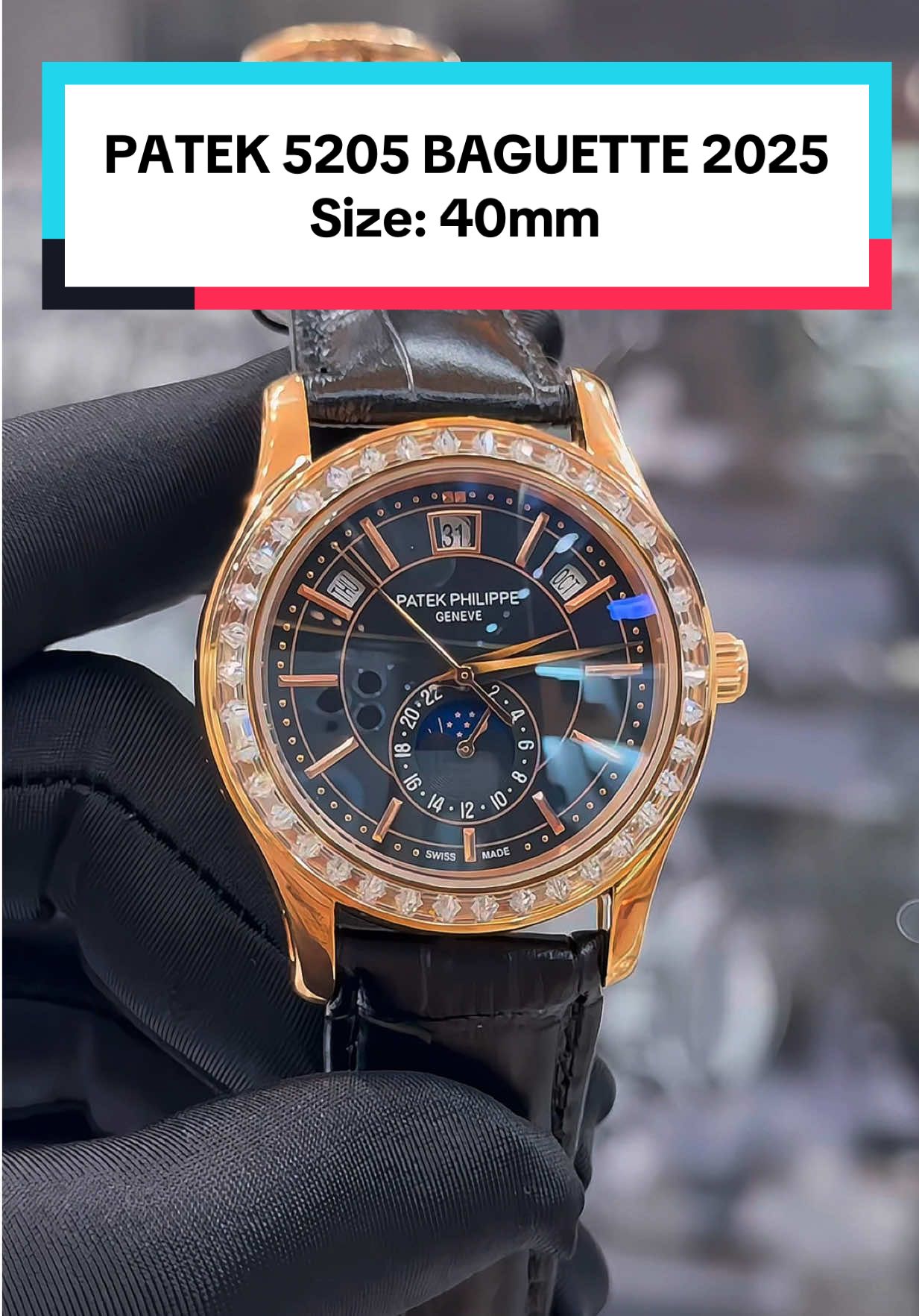 Patek 5205 Rose Gold Baguette 2025 Còn Sẵn 1C Cuối Cùng 🔥🥰 Size : 40mm #TikTokAwardsVN #37watchluxury #viral #thinhhanh #xuhuong  @Đồng Hồ 37WatchLuxury 