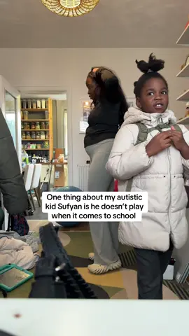 One thing about my autistic kid Sufyan is he doesn’t play when it comes to school. 