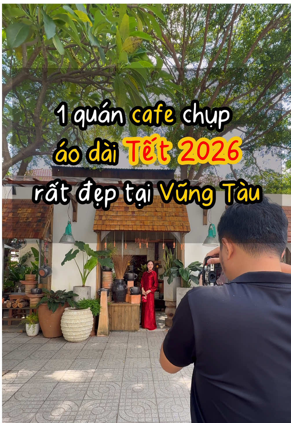 Địa điểm chụp áo dài Tết 2026 rất đẹp ở Vũng Tàu - củi warehouse coffee #thuedovungtau #thuedodulich #aodaitet #thuedogiare #reviewcafe 