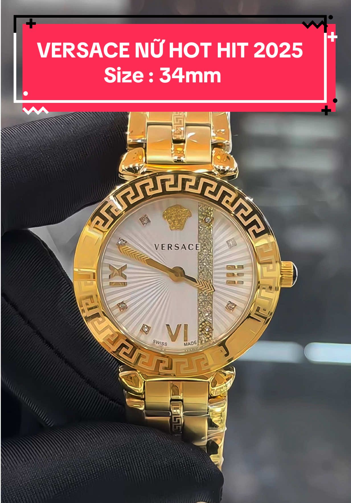 Versace Nữ HOT HIT 2025 Lên Tay Cực Đẹp Em Vừa Về Sẵn 1C Giao Ngay 🔥 Size : 34mm #TikTokAwardsVN #37watchluxury #viral #thinhhanh #đồnghồnữ  @Đồng Hồ 37WatchLuxury 