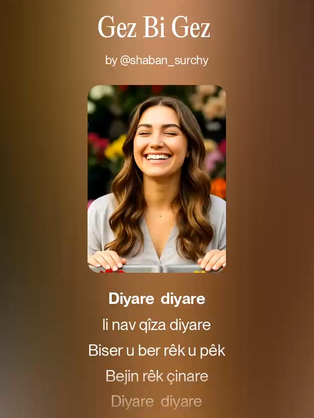 Gez Bi Gez. Helbest D.Eddulrehman Hacî @abdulrahmanzeba52 awaz u muzîk a mine. Made with AI by Shaban Surchy. #iraq_syria_turkey_america #qamishlo_derik_amude_afrin_hasake #viral #fyp #explore #dohuk_zakho_kurdistan_iraq #kefşet #trendingsong