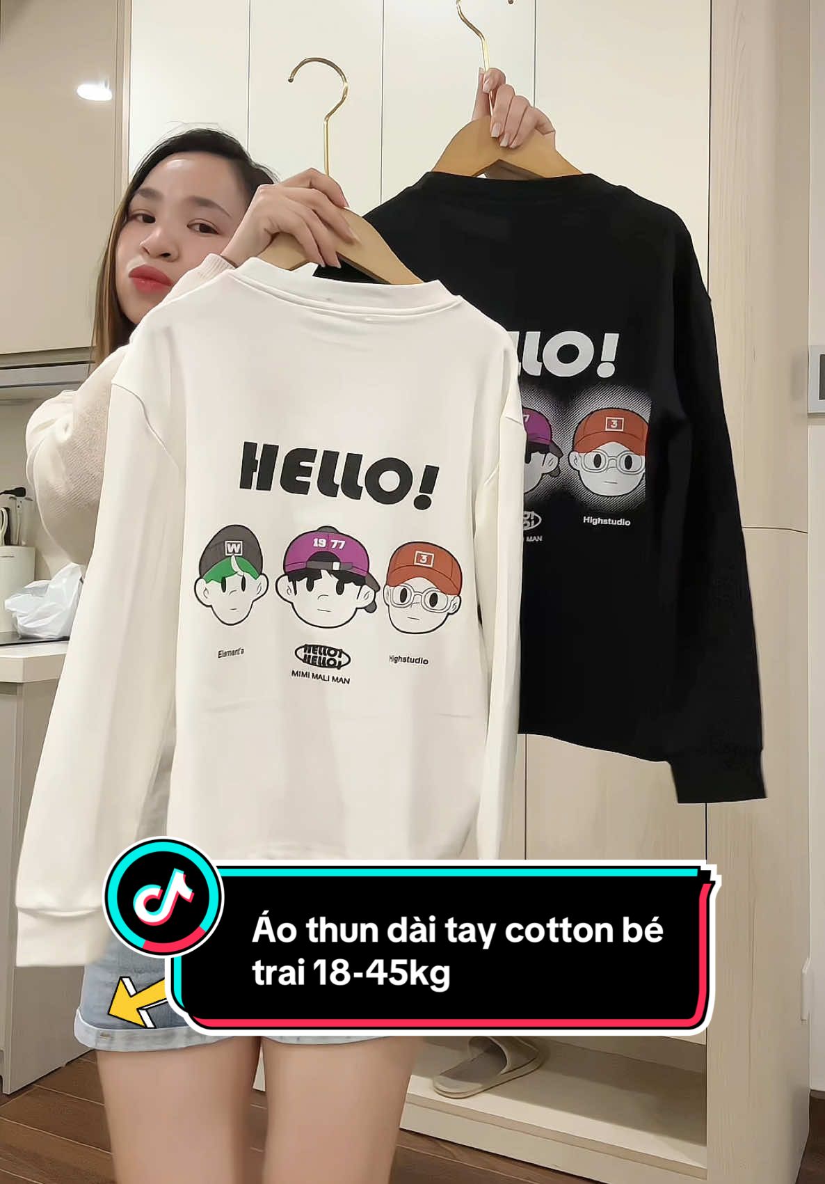 Áo thun đai tay bé trai in hình mặt cười ngộ nghĩnh 18-45kg chất cotton mềm mịn. #megaoreview123 #aothunbetrai #aobetrai #quanaobetrai #aothundaitaychobe 