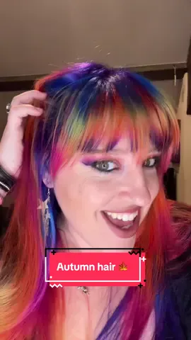 It’s been a while since I recorded one of these, so happy with my new fall/flame hair! @Anya Goy just keeps outdoing herself on my colours!  Bright hair makes me feel like myself again!  #rainbowhair #firehair #falllook #autumshere #hairtransformation 