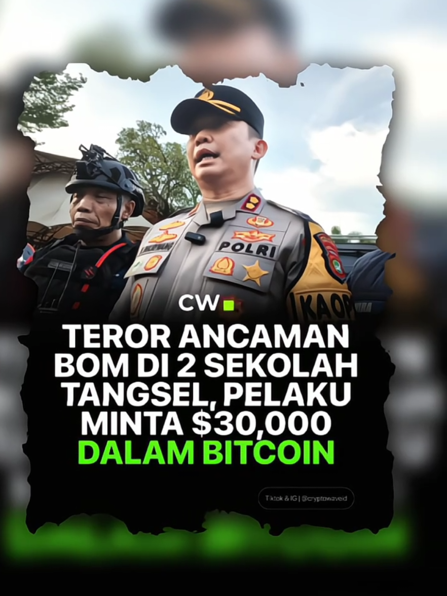 Dua sekolah internasional di wilayah Tangerang, Jakarta Nanyang School (Pagedangan, Kabupaten Tangerang) dan Mentari International School (Kota Tangerang Selatan), menerima ancaman bom pada Selasa (7/10/2025). Pesan dikirim melalui WhatsApp dan e-mail oleh pelaku tak dikenal yang menuntut tebusan US$30.000 dikirim ke alamat dompet kripto. Isi ancaman yang diterima pengelola sekolah menyatakan bom akan 