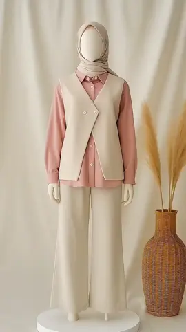 ✨ Simple tapi tetep elegan banget! 💕 Outfit ini cocok buat kamu yang suka tampil rapi tapi santai — perpaduan warna soft yang manis banget 😍 Bisa dipakai buat ke kantor, ngopi cantik, atau acara semi-formal. Bahan adem, potongan loose, bikin nyaman seharian 🌸 #ootdhijab #outfitkekinian #fashionwanita #ootdkerja #tiktokdaily 