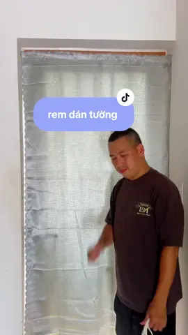 rèm dán tường không cần khoan tường #ongchutienich #remdantuongkhongkhoanduc 