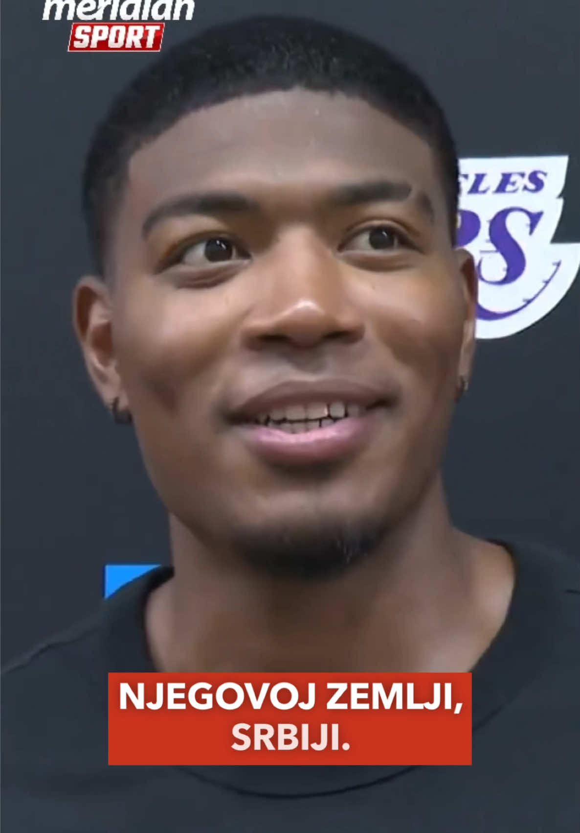 Hačimura o Dončiću - Stalno pričamo o njegovoj zemlji Srbiji, on voli srpsku muziku 🗣️😂 #fyp #meridiansport #lukadoncic #lakers #serbia