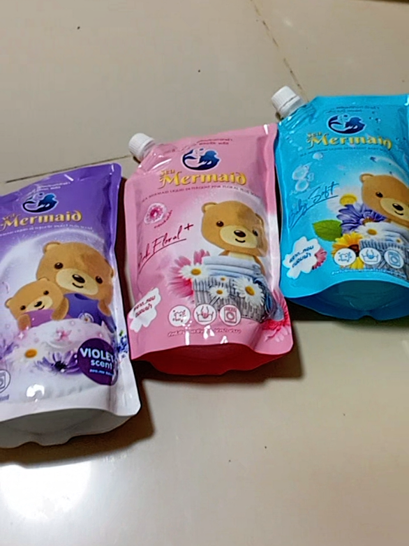 chai_8668  (รวม 3 กลิ่น)Sea Mermaid น้ำยาซักผ้าซีเมอร์เมด 2,400 มล.(800x3)#SeaMermaid #น้ำยาซักผ้า #ผลิตภัณฑ์ซักผัา #น้ำยาซักผ้าซีเมอร์เมด #chai_8668 