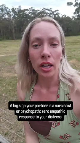 A big sign your partner is a narcissist or psychopath: zero empathic response to your distress. #narcissist #covertnarcissist #narcissistbehavior #psychopath #narcissisticabuse 