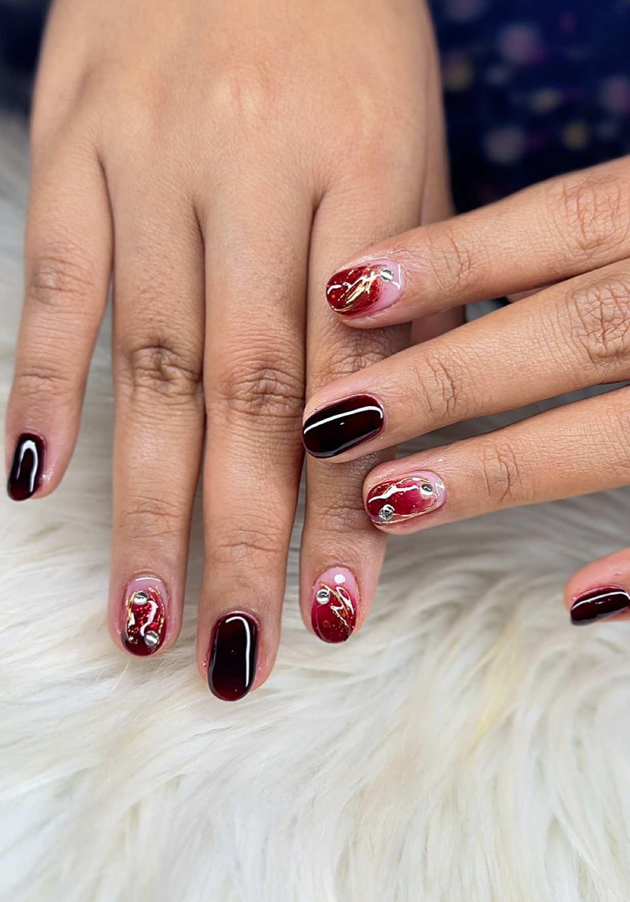 Nail art edisi maroon #nailart #nailist 