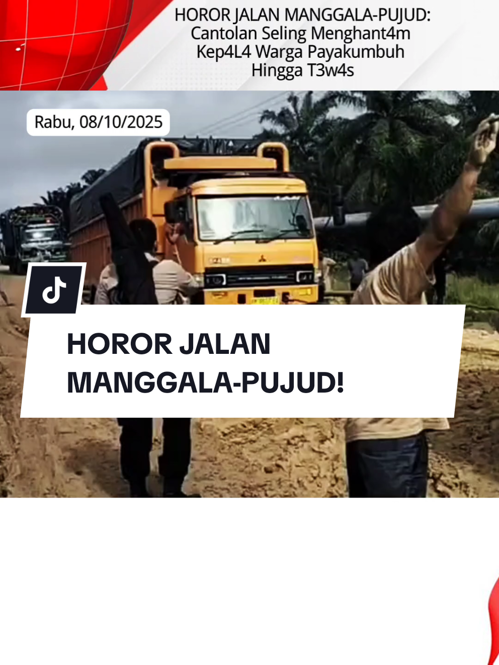 HOROR JALAN MANGGALA-PUJUD: Cantolan Seling Menghantam Kep4L4 Warga Payakumbuh Hingga T3w4s ​#JalanRusakRohil ​#PerbaikiJalan ​#CantolanSeling ​#ManggalaPujud ​#BeritaDukaRiau