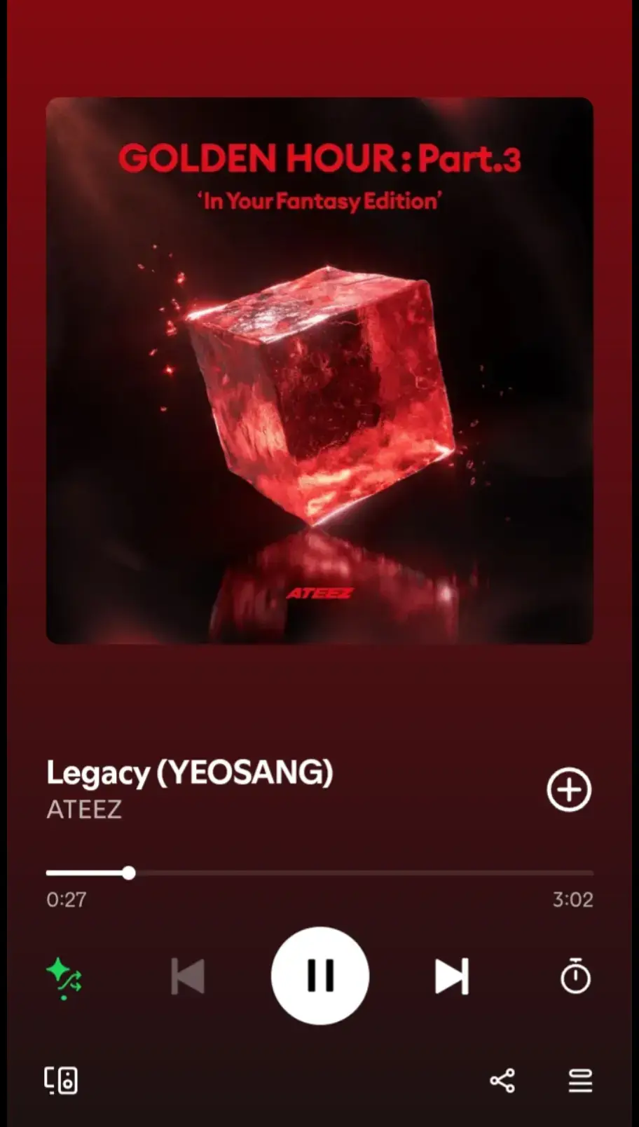 Yeosang did fantastic as always. Love you @ATEEZ_Official Kept listening in my @spotifyph  playlist. ❤️ #ateez #yeosang #atiny #spotify #legacy 